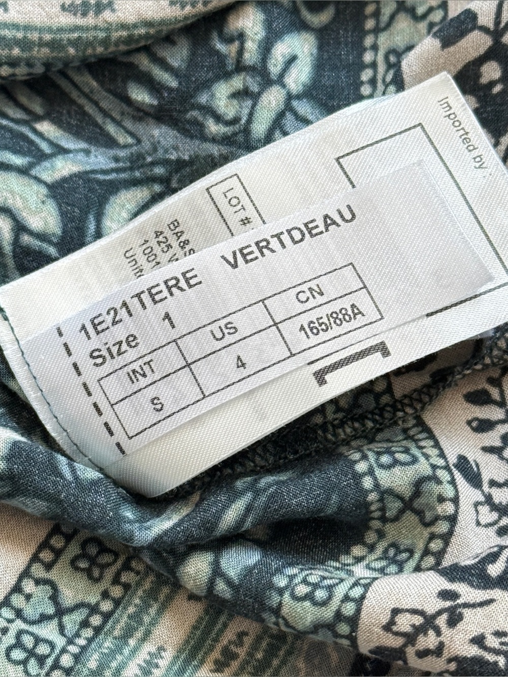 Ba&sh Teresa Midi Dress in Vertdeau Print | Size S / US 4 - Picture 12 of 13
